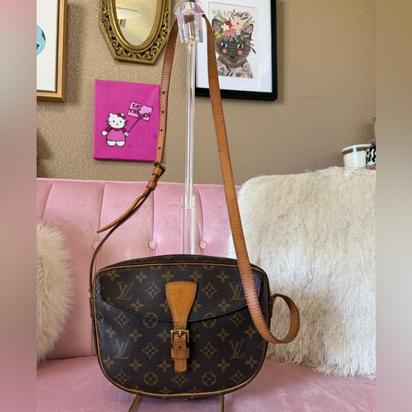 Louis Vuitton Handbags - 💯 Louis Vuitton Monogram Jeune Fille Canvas Crossbody Bag with Tan Leather Trim
